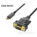 Kabel serial USB-C ke DB9 M RS232